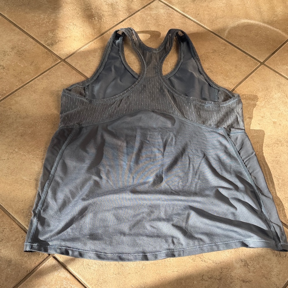 VSX Slate Gray/Blue Athletic Leggings Set with Bra & Tank - Picture 12 of 13